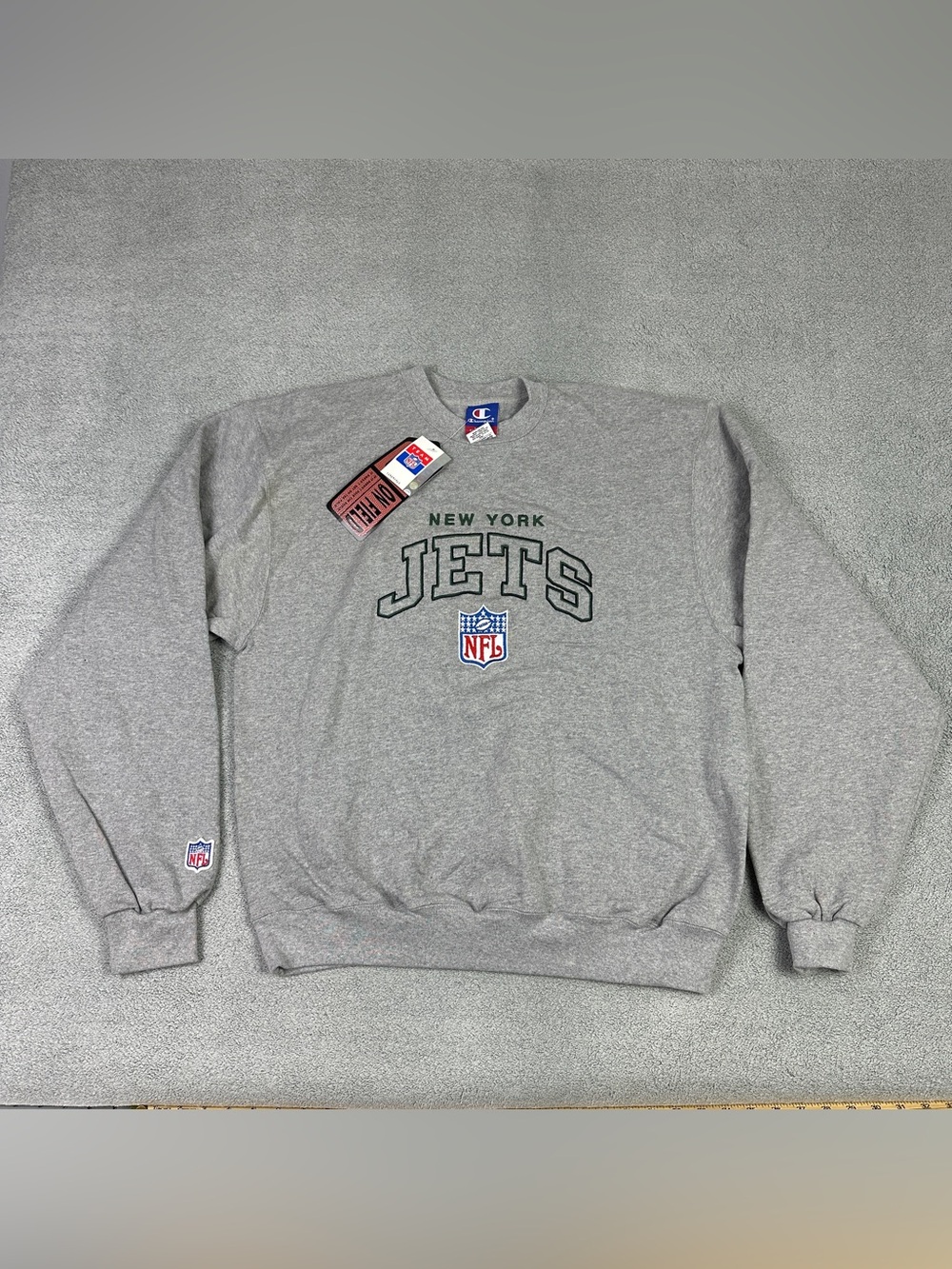 VTG Y2K Champion New York Jets NFL Sweatshirt Mens Large Pullover NEW *READ*